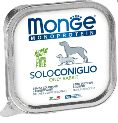 MongeDog Monoprotein Solo паштет из кролика 150г